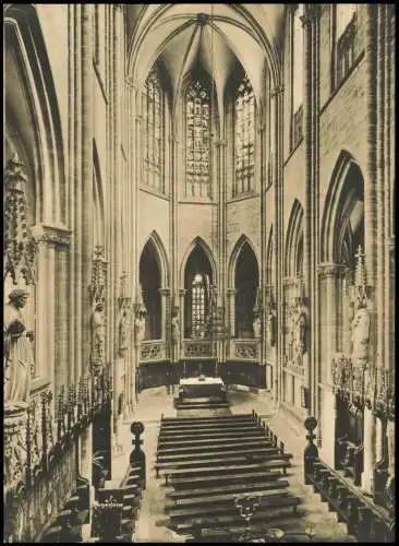 Ansichtskarte Halberstadt Der Dom zur DDR-Zeit Blick in den Chor 1959