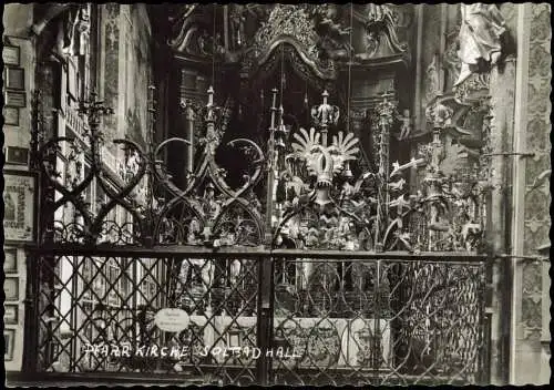 Ansichtskarte Hall in Tirol Solbad Hall Pfarrkirche (Innenansicht) 1960