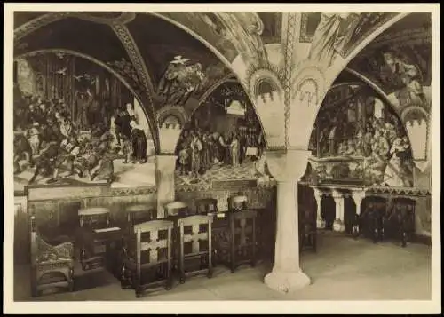 Loccum Rehburg Ehem. Zisterzienserkloster Laienrefektorium mit Wandbildern 1960