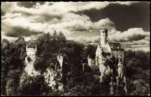 Lichtenstein (Württemberg) Gesamtansicht Schloss Lichtenstein 1960