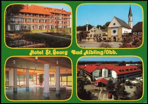Ansichtskarte Bad Aibling Mehrbildkarte Hotel St. Georg Ghersburgstr. 18 1990
