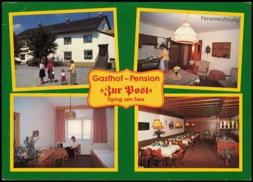 Ansichtskarte Eging Mehrbildkarte Gasthof Pension Zur Post Eging am See 1992