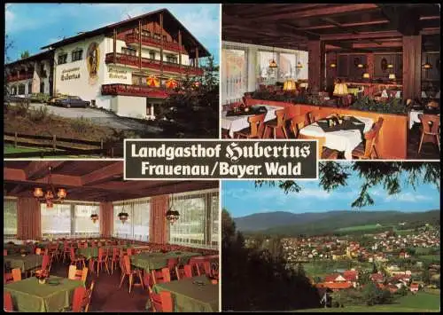 Ansichtskarte Frauenau (LK Regen) Mehrbildkarte Landgasthof Hubertus 1984