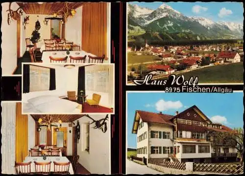 Ansichtskarte Fischen im Allgäu Mehrbildkarte Gästehaus Haus Wolf 1989