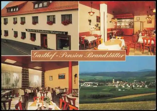 Moosbach (Oberpfalz) Mehrbildkarte Gasthof-Pension Brandstätter 1990