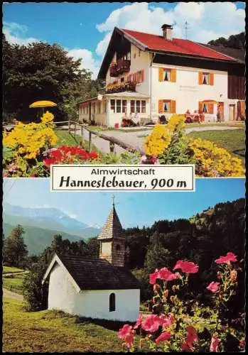 Garmisch-Partenkirchen Mehrbildkarte mit Almwirtschaft Hanneslebauer 1975