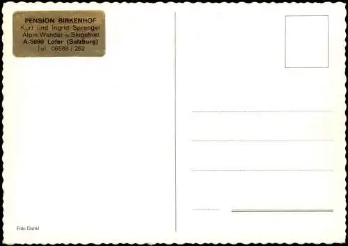 Ansichtskarte Lofer PENSION BIRKENHOF 1979