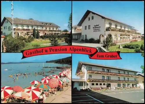 Weibhausen Mehrbildkarte Gasthof u. Pension Alpenblick Fam. Gruber 1980