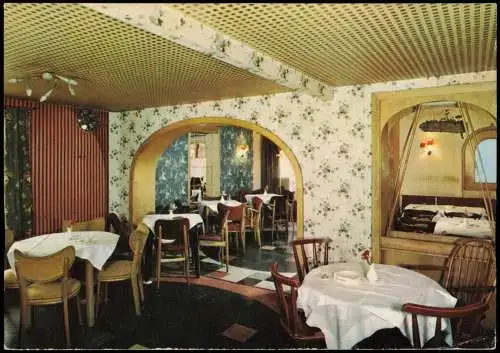Westerland-Sylt Innenansicht Gaststätte Café Restaurant Pieten Andresen 1965