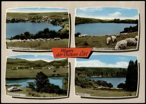 Ansichtskarte Daun Eifel 4 Bild Maare Weinfeld Meerfeld Pulver 1973