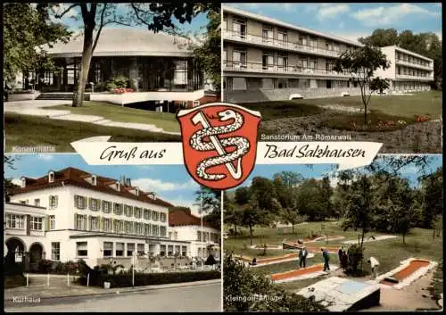 Bad Salzhausen-Nidda 4 Bild Konzerthalle Kurhaus Kleingolf Anlage 1972
