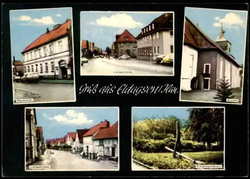 Ansichtskarte Eldagsen-Springe Straßen Ratskeller Kirche MB 1971