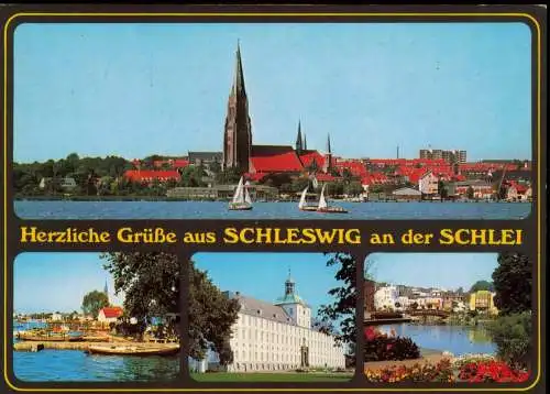 Ansichtskarte Schleswig (Sleswig/Slesvig) 4 Bild Stadtteilansichten 1986