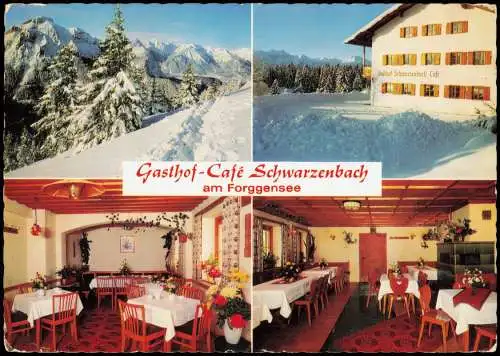 Ansichtskarte Dietringen-Rieden Allgäu 4 Bild Gasthof Schwarzenbach-Cafe 1981