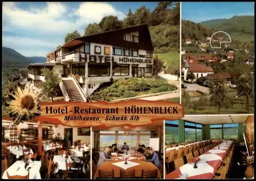 Ansichtskarte Mühlhausen im Täle Werbe AK Hotel-Restaurant HÖHENBLICK 1979
