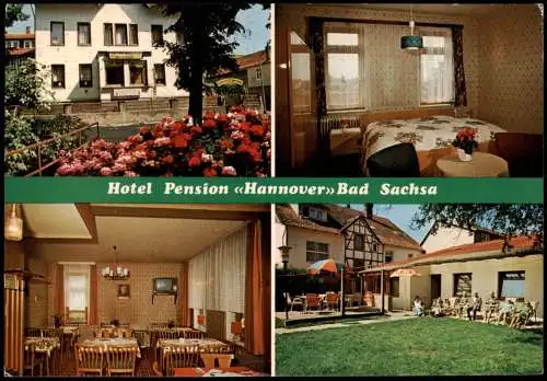 Ansichtskarte Bad Sachsa 4 Bild Hotel Pension Hannover 1980