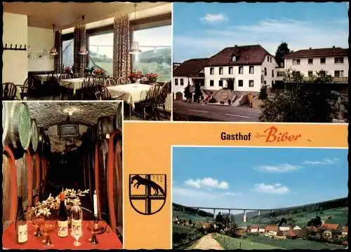 Ansichtskarte Speicherz Rhön-Motten Gasthof zum Biber Mehrbild 1970