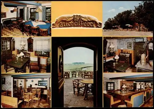 Ansichtskarte Hallig Hooge Gaststätte Friesenpesel - Innenansichten 1977