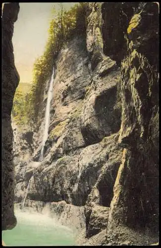 Ansichtskarte Garmisch-Partenkirchen Partnachklamm Stimungsbild 1914