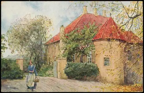 Ansichtskarte Schönhausen (Elbe) Bismarcks Geburtshaus Künstlerkarte 1914