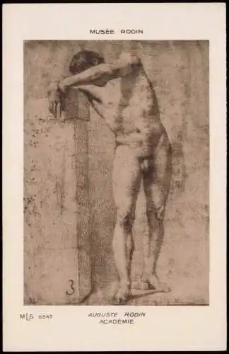 Ansichtskarte  MUSÉE RODIN AUGUSTE RODIN ACADÉMIE Akt Studie 1926