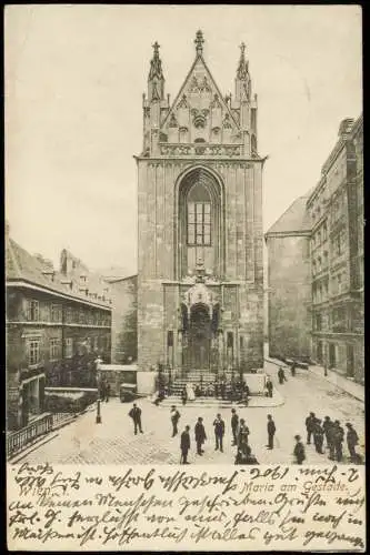 Ansichtskarte Wien Straßenpartie Maria am Gestade 1906