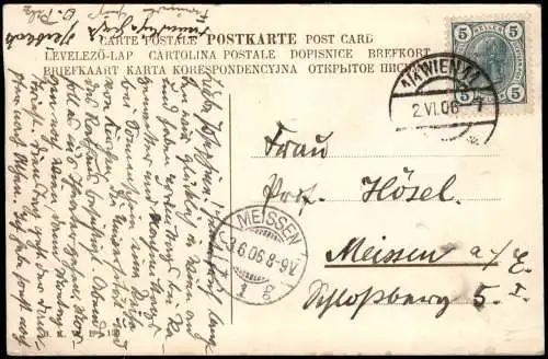 Ansichtskarte Wien Straßenpartie Maria am Gestade 1906