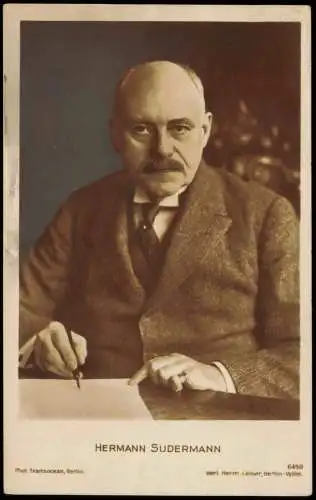 Ansichtskarte  Dichter Schriftsteller Colorfotokarte HERMANN SUDERMANN 1921