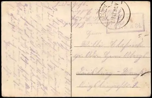 CPA Montfaucon Stadt Künstlerkarte Erster Weltkrieg 1917