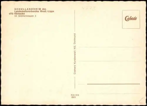 Ansichtskarte Körbecke (Möhnesee) Schullandheim 1969