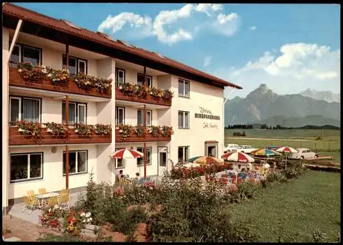 Ansichtskarte Nesselwang Kurheim Bergpanorama Terrasse VW Käfer 1970