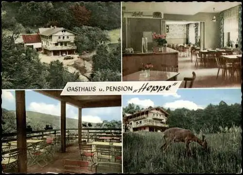 Ansichtskarte Krausenbach GASTHAUS u. PENSION Heppe 4 Bild Speiseraum 1979