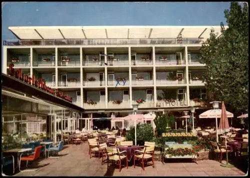 Ansichtskarte Heilbronn Inset - Hotel mit Terrasse 1963