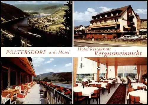 Ansichtskarte Ellenz-Poltersdorf Hotel-Restaurant Vergiẞmeinnicht Mosel 1977