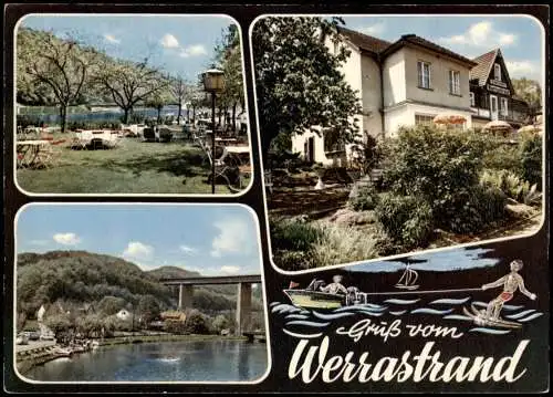 Ansichtskarte Hann. Münden 3 Bild HOTEL WERRASTRAND PENSION 1978