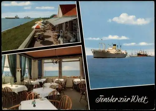 Ansichtskarte Brunsbüttel Brunsbüttelkoog 4 Bild Strandhalle Schiffe 1967