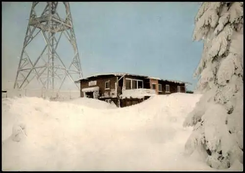 Hahnenklee-Bockswiese-Goslar Bergrestaurant BOCKSBERG im Winter 1971