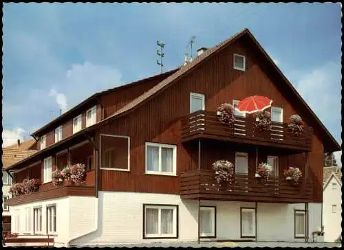 Ansichtskarte Schömberg (Schwarzwald) Café Pension Burkhardt 1978