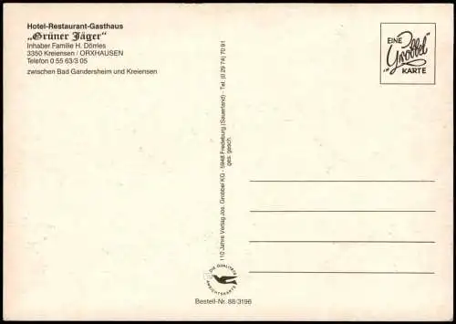 Ansichtskarte Kreiensen Hotel-Restaurant-Gasthaus Grüner Jäger 1979