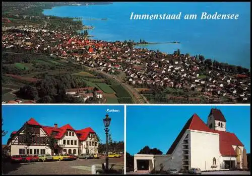 Ansichtskarte Immenstaad a. Bodensee Luftaufnahme Bodensee Panorama 1980