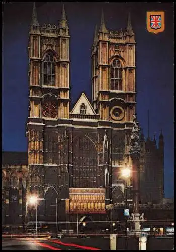 Postcard London Westminster Abbey L'Abbaye de Westminster 1970
