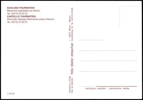 Schloss Thurnstein SCHLOSS THURNSTEIN Bekannte Gaststätte bei Meran 1990