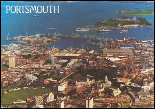Postcard Portsmouth Luftbild Areal View 1972