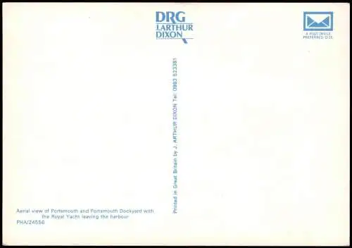 Postcard Portsmouth Luftbild Areal View 1972