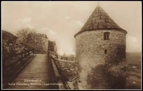 Elsterberg (Vogtland) Ruine Elsterberg, Nordturm Jugendherberge 1926