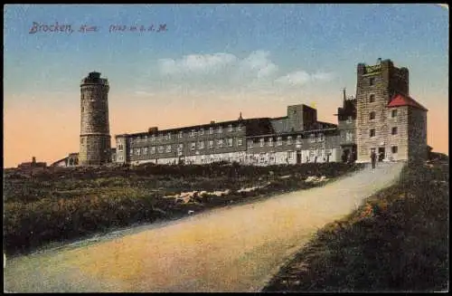Ansichtskarte Ilsenburg (Harz) Brocken Harz und Brockenhaus 1914