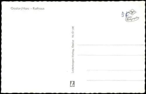 Ansichtskarte Goslar Rathaus 1960