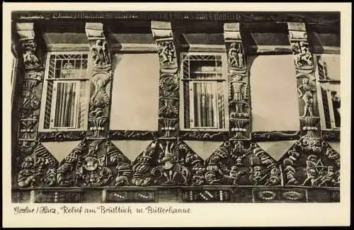 Ansichtskarte Goslar Relief am Brusttuch m. Butterhanne 1955