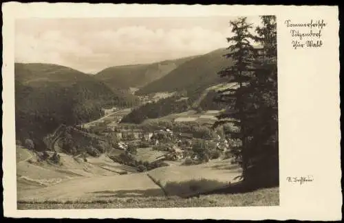 Ansichtskarte Sitzendorf Blick auf die Stadt - Fotokarte 1935