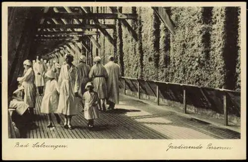 Ansichtskarte Bad Salzungen Gradierwerk Gradierende Personen 1930
